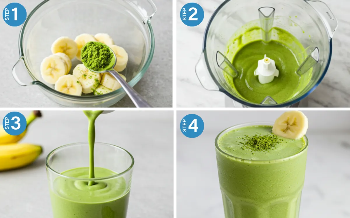 How to Make a Banana Matcha Smoothie Recipe