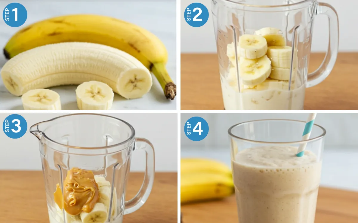 How to make a Banana Peanut Butter Smoothie recipe