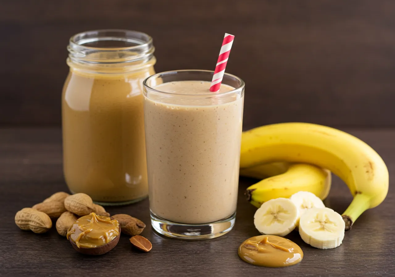 Ingredients in this Banana Peanut Butter Smoothie recipe