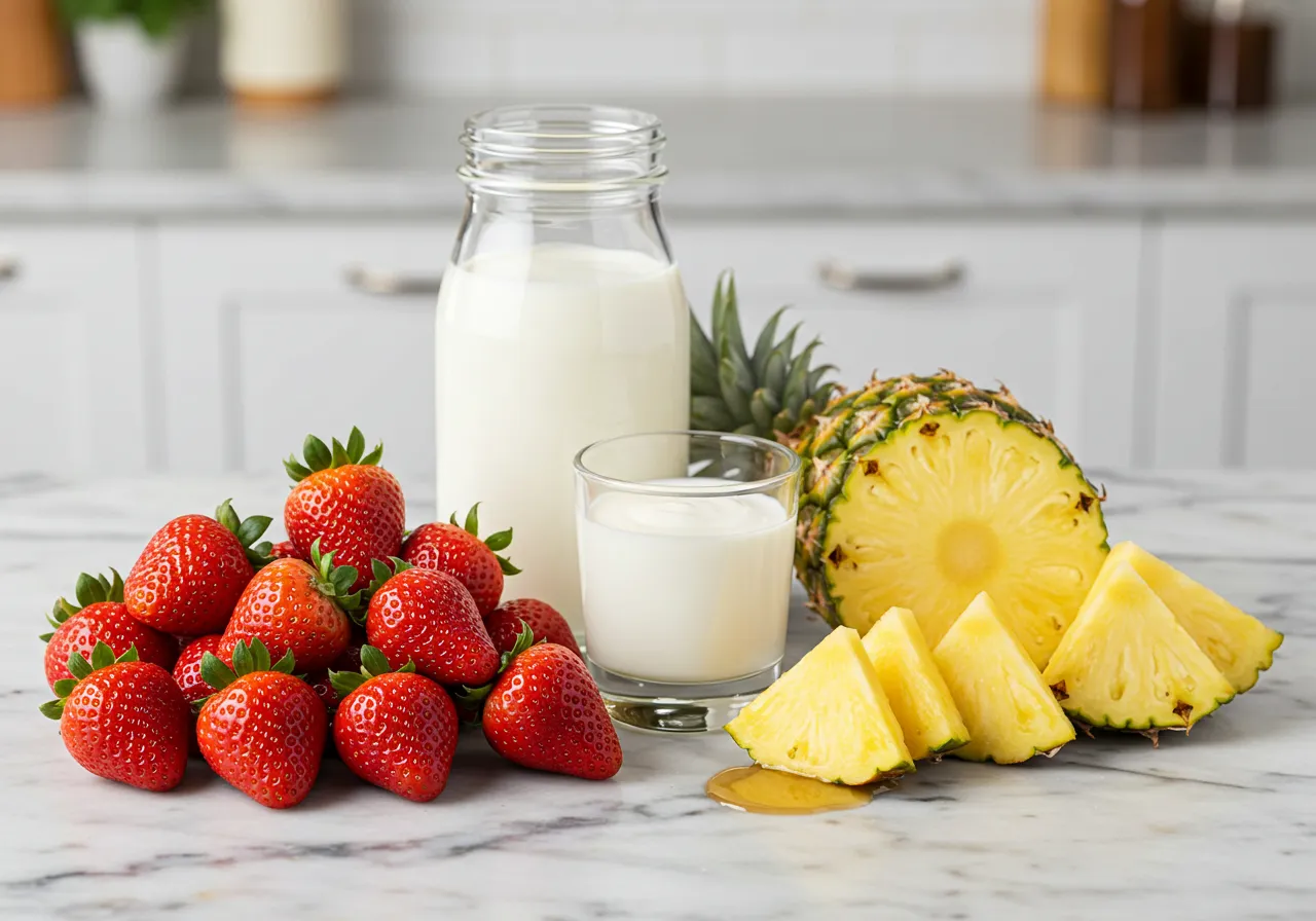 Ingredients in This Strawberry Pineapple Smoothie