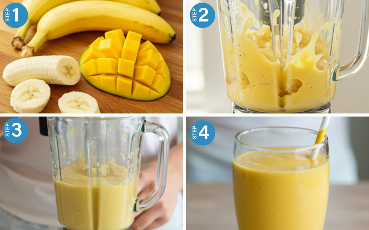 How to Make a Banana Mango Smoothie