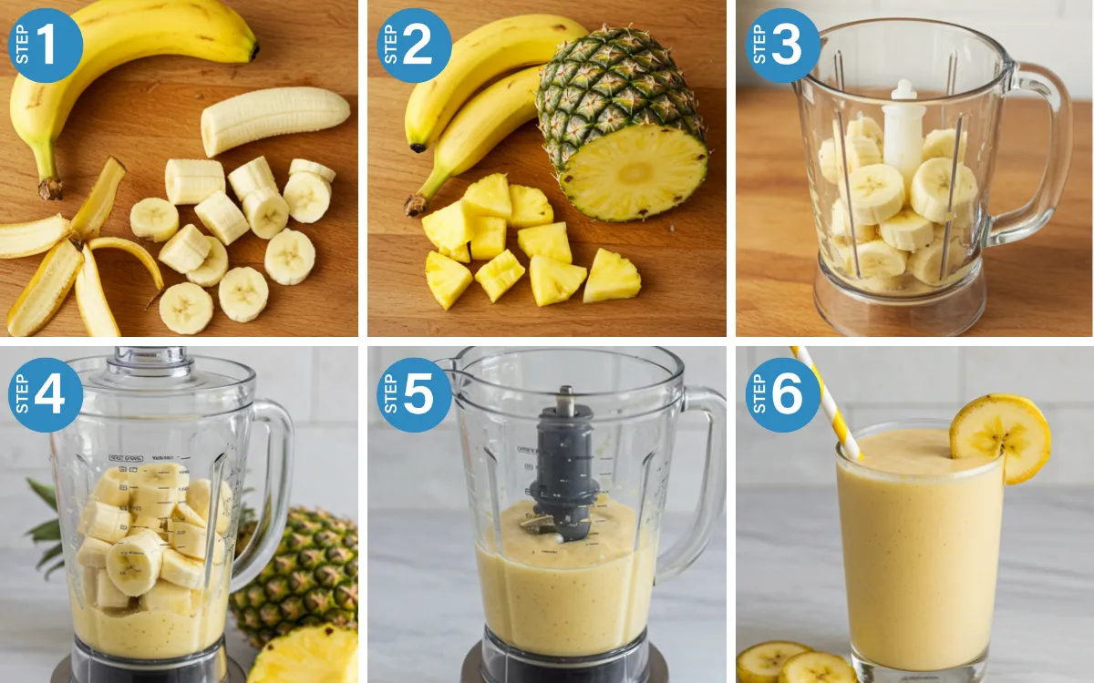 How to Make a Banana Pineapple Smoothie