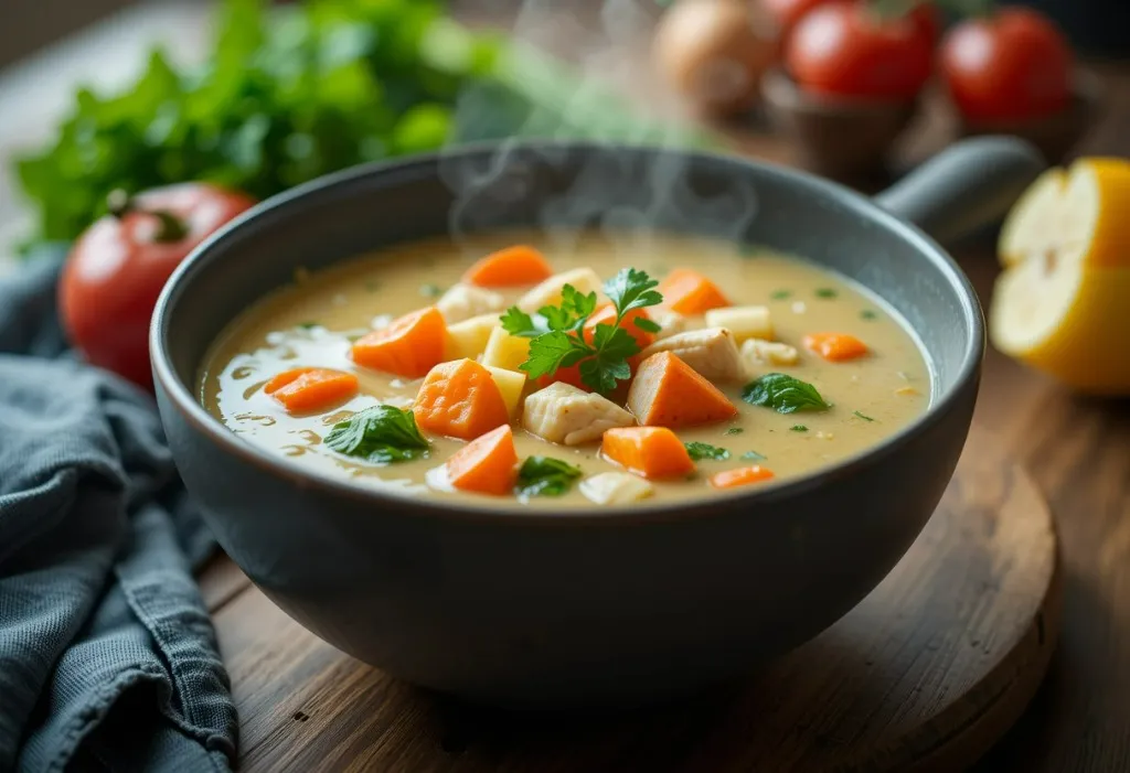 Creamy Chicken Vegetable Soup Recipe