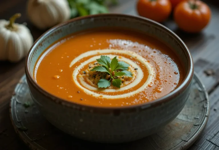 Creamy Roasted Garlic Tomato Soup Recipe