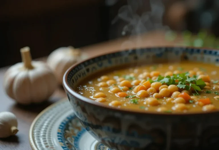 Garlic Chickpea Soup Recipe