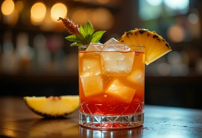 Hibiscus Pineapple Bourbon Cocktail Recipe