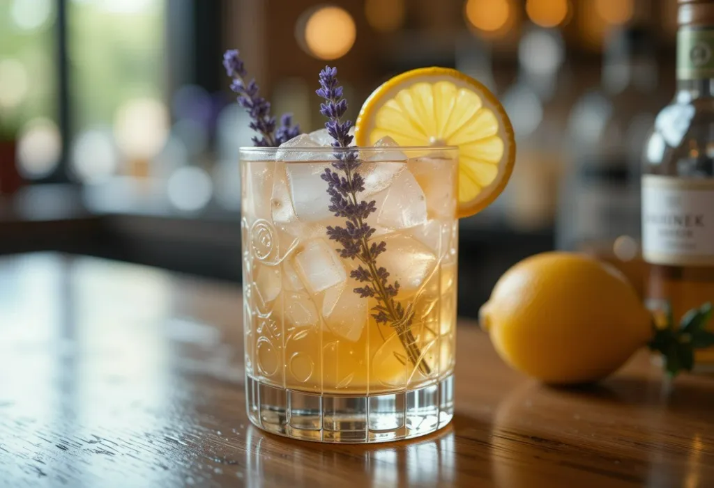 Honey Lavander Gin Lemonade Cocktail Recipe