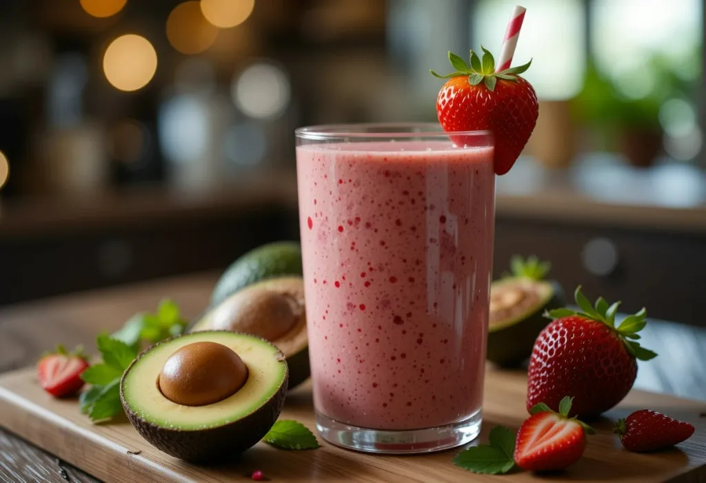 Strawberry Avocado Smoothie Recipe Strawberry Avocado Smoothie Recipe