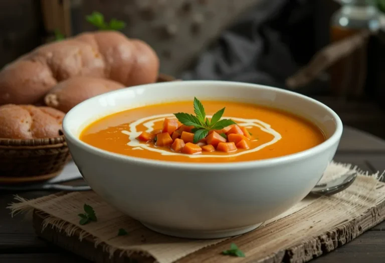 Creamy Sweet Potato And Red Pepper Soup Recipe