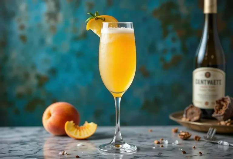 Frozen Peach Bellini Cocktail Recipe