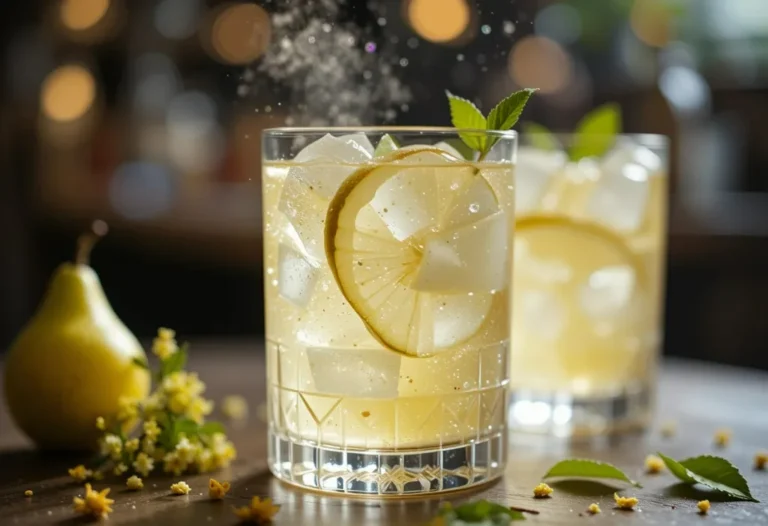 Pear Elderflower Sparkler Cocktail Recipe
