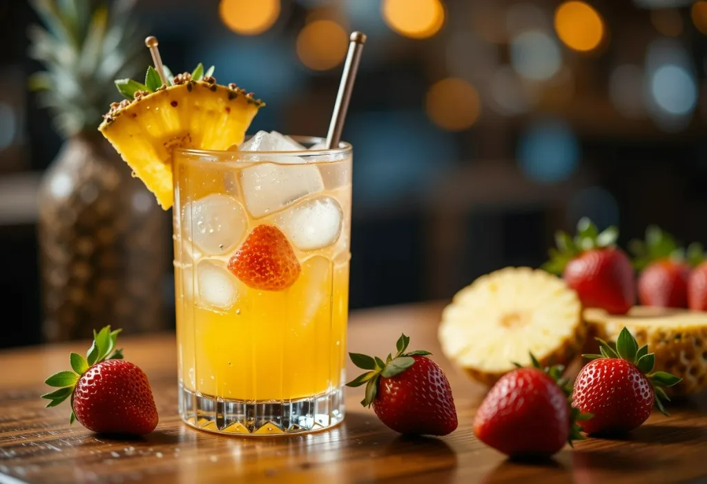 Pineapple Strawberry Splash Mocktail Recipe