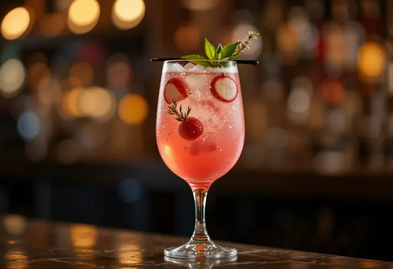 Sakura Lychee Fizz Cocktail Recipe