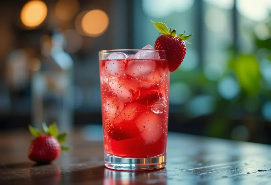 Strawberry Hibiscus Bloom Mocktail Recipe