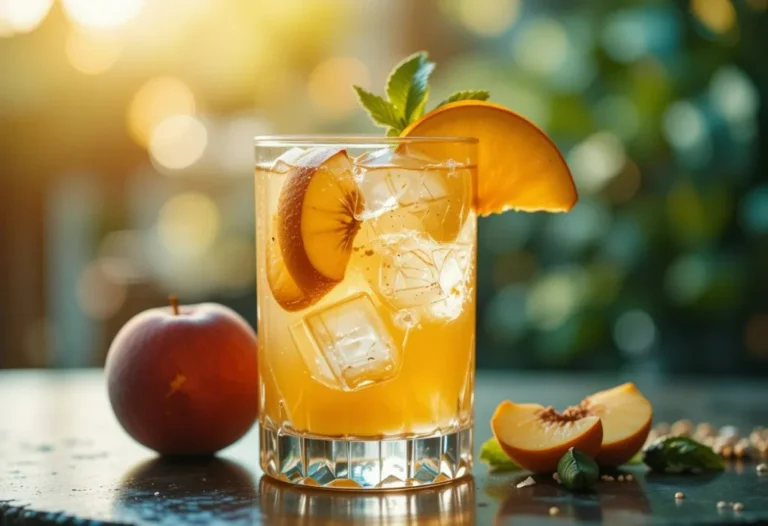 White Peach Sangria Mocktail recipe